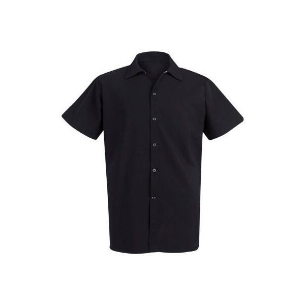 Chef Designs Spun Polyester Long Cook Shirt, Black, Spun Polyester, M